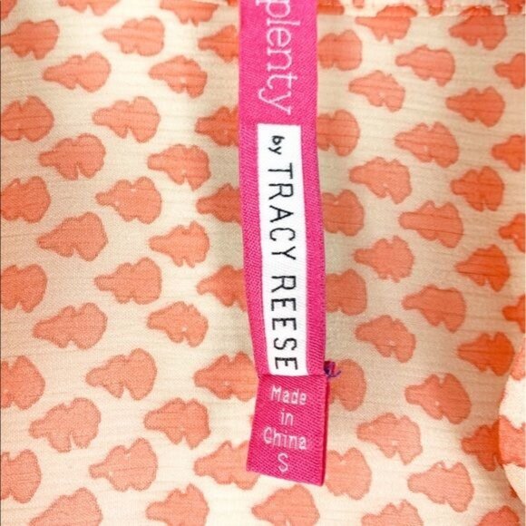 Plenty by Tracy Reese 100% Silk Sheer Top 3/4 Sleeve Size Small Oversized Fit - Picture 4 of 12